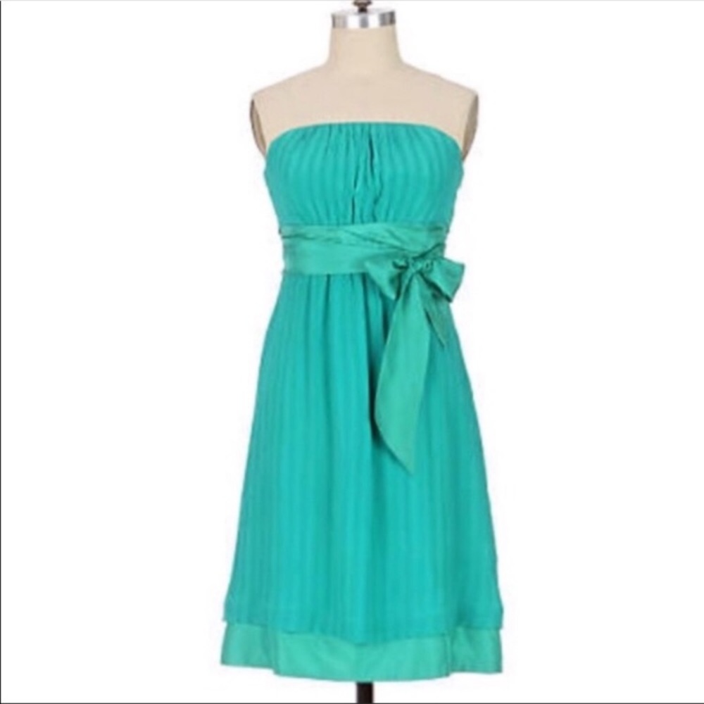 Anthropologie Moulinette Soeurs Green Finely Furrowed Dress